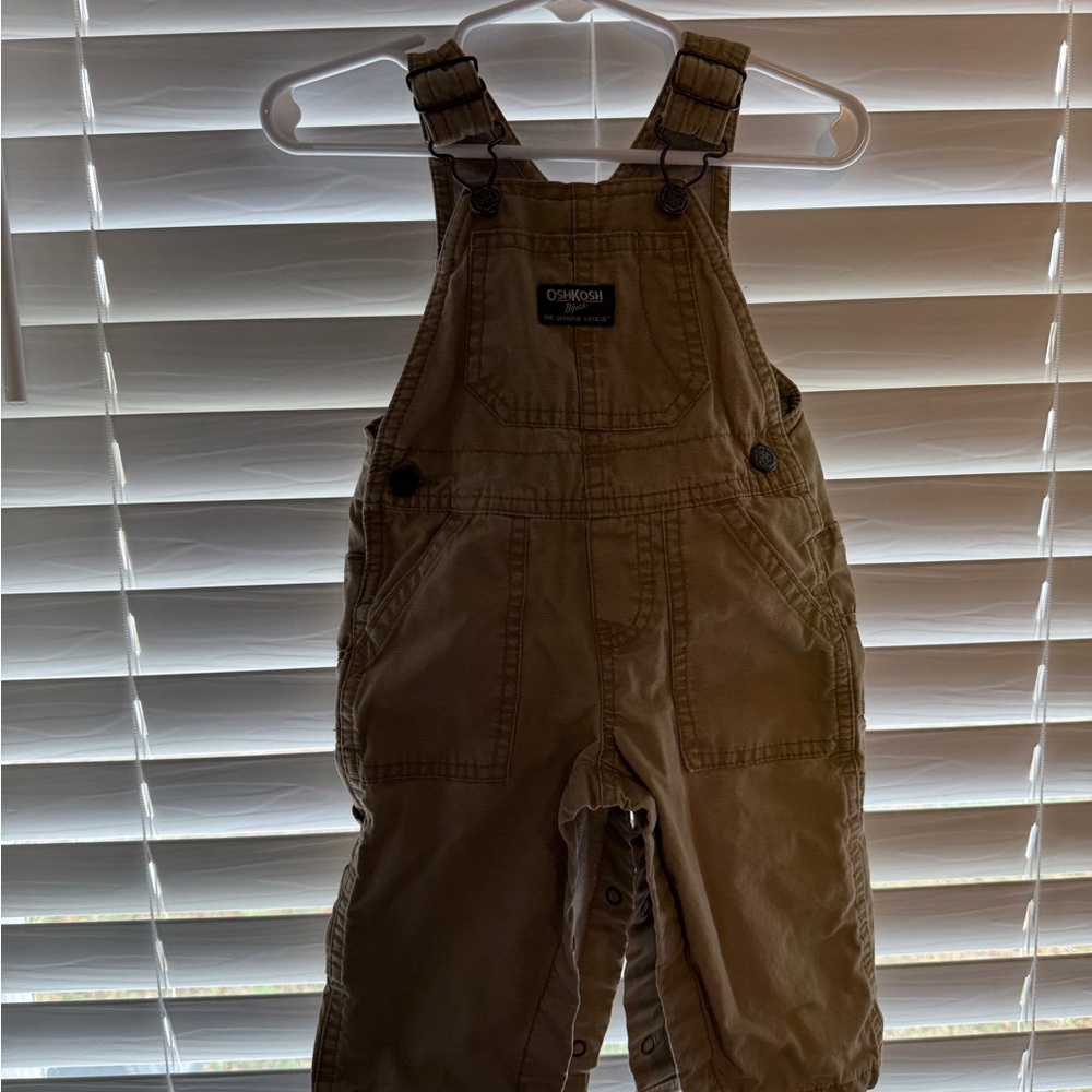 OshKosh B'gosh Brown Kids Overalls with Adjustable Straps